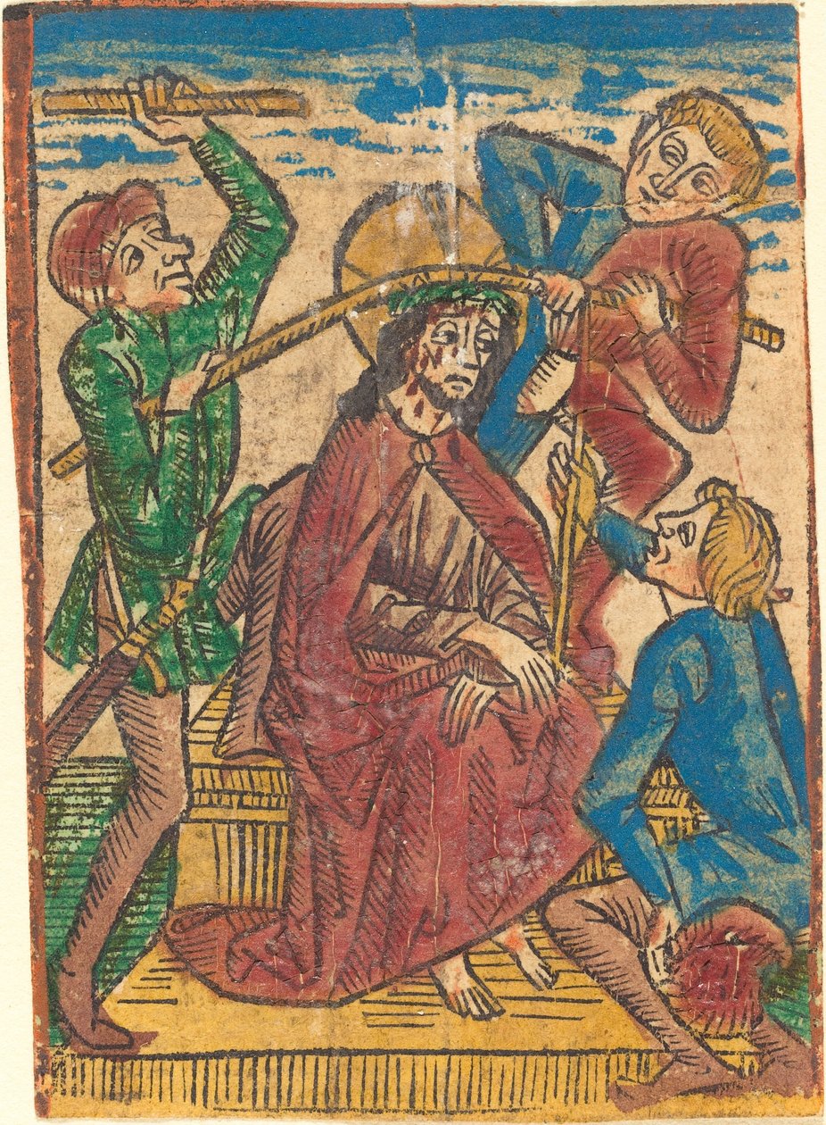 Kristus korunovaný trním od German 15th Century