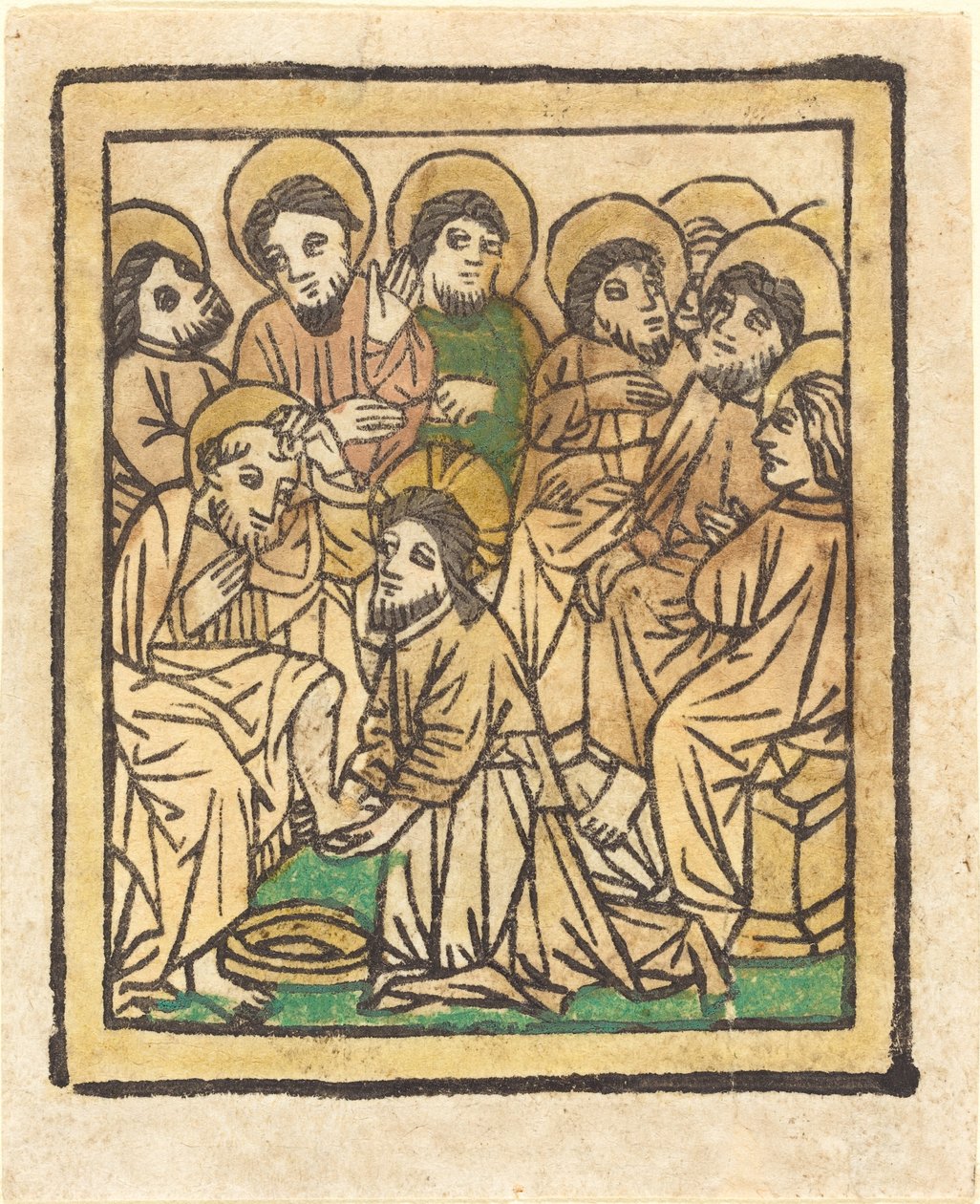 Kristus umývá nohy apoštolům od German 15th Century