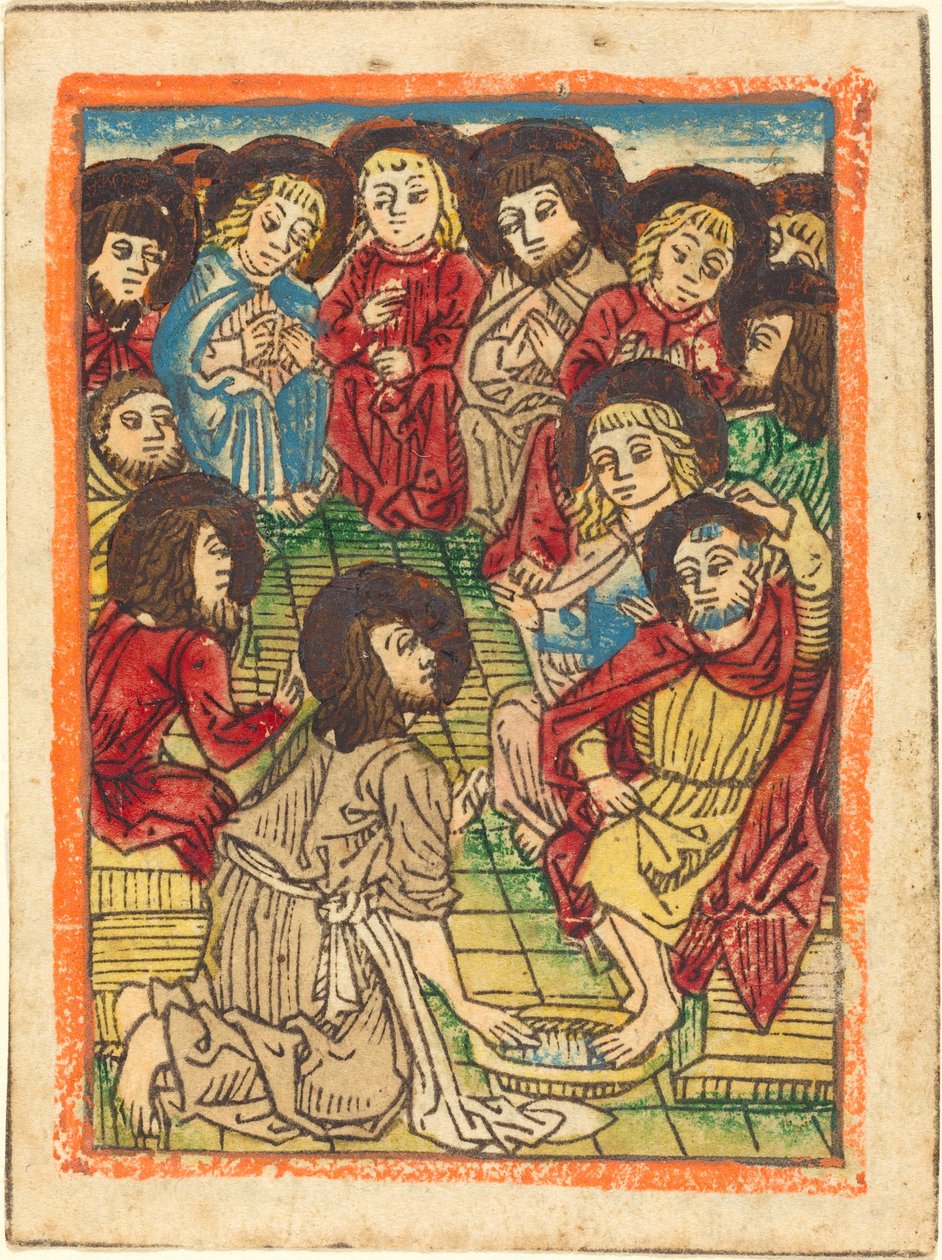 Kristus umývá nohy apoštolům od German 15th Century