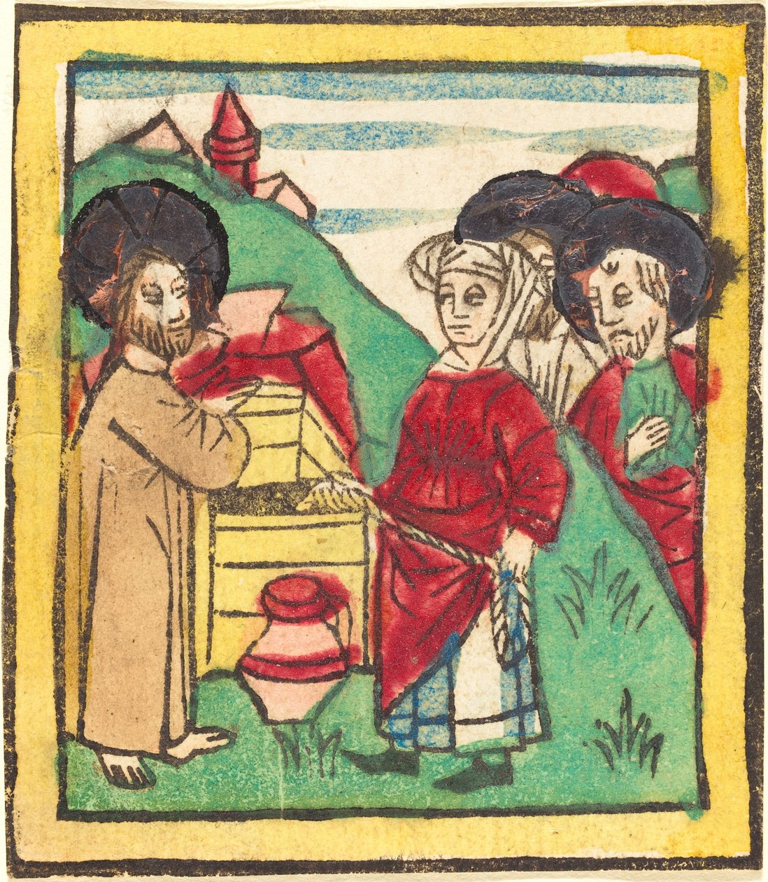 Kristus a žena Samaří od German 15th Century
