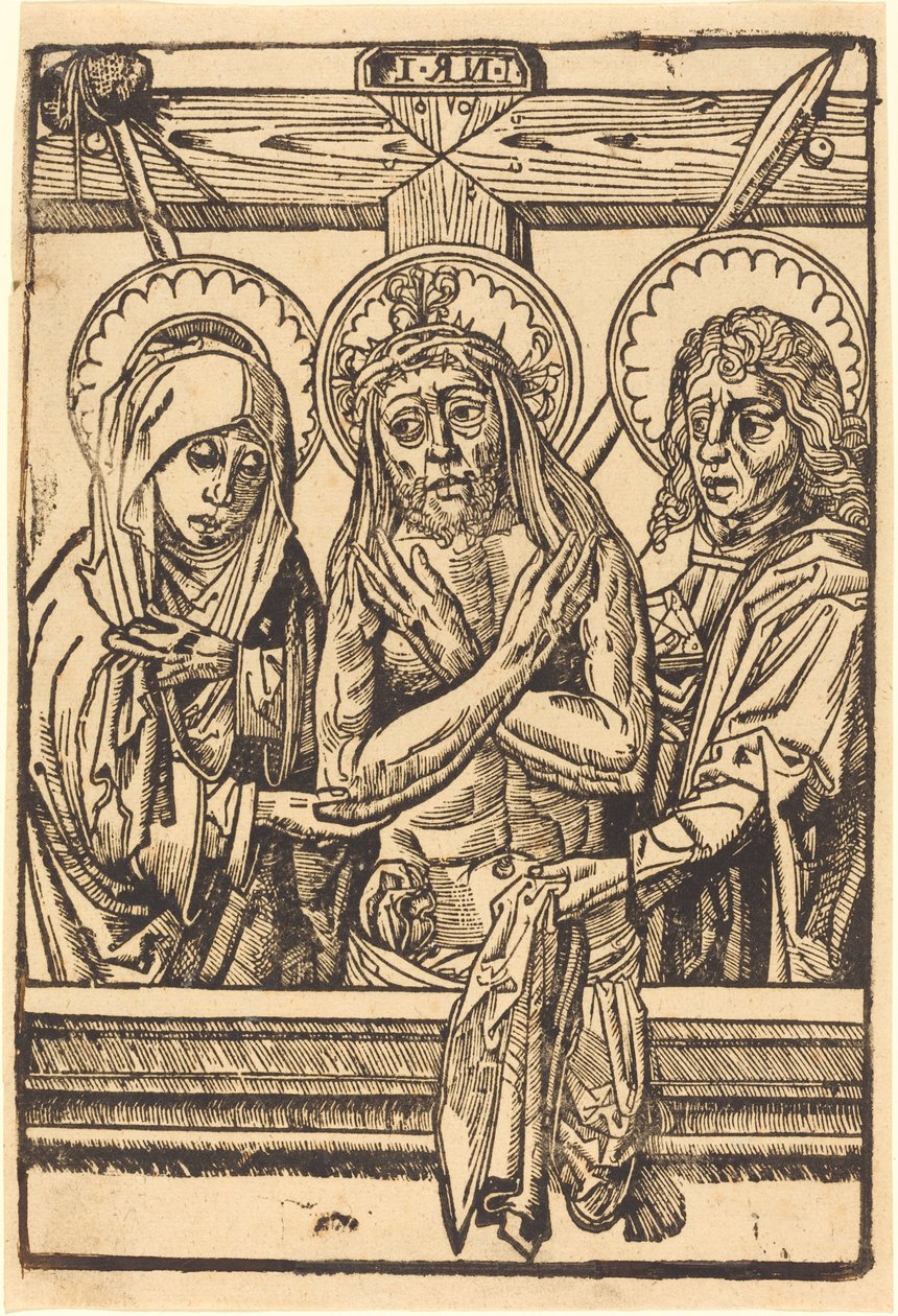 Kristus mezi Marií a Janem od German 15th Century