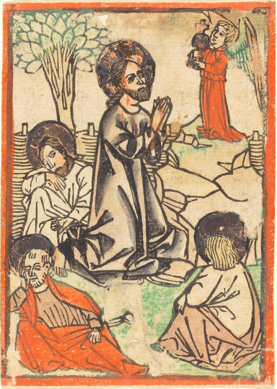 Kristus na hoře Olivetské od German 15th Century
