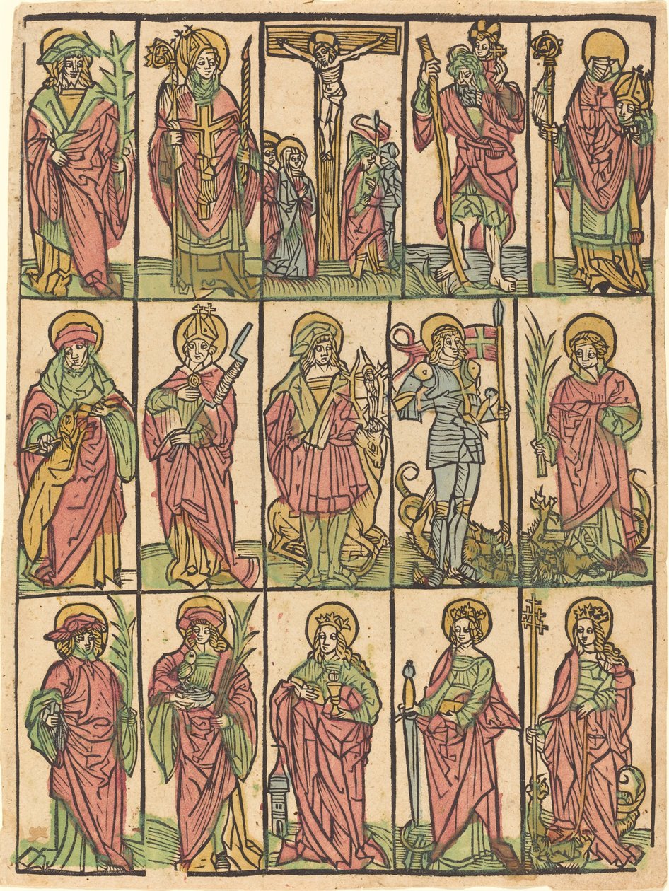 Čtrnáct pomocných svatých od German 15th Century