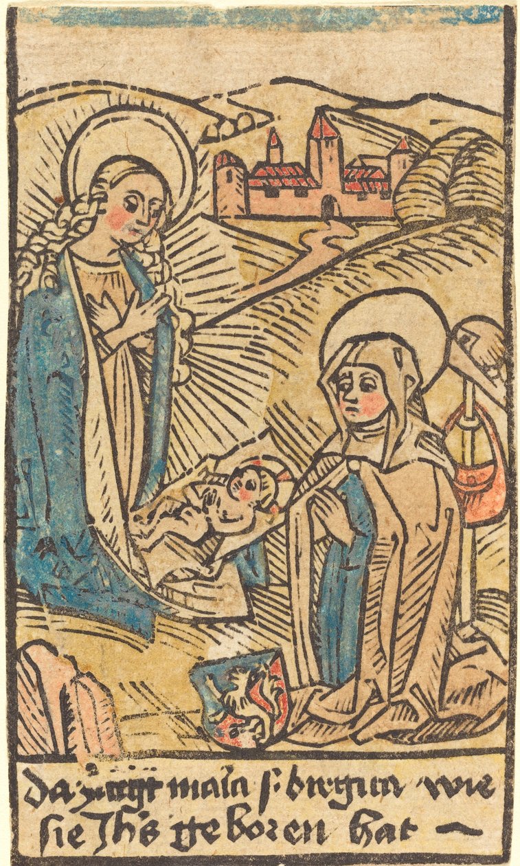 Madonna a Svatá Brigita od German 15th Century