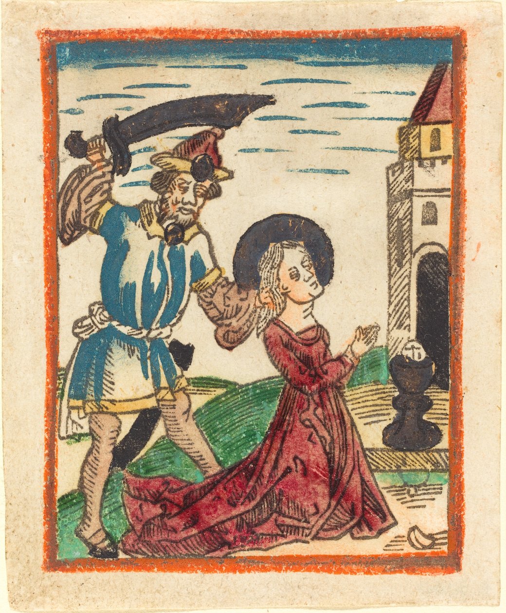 Umučení svaté Barbory od German 15th Century