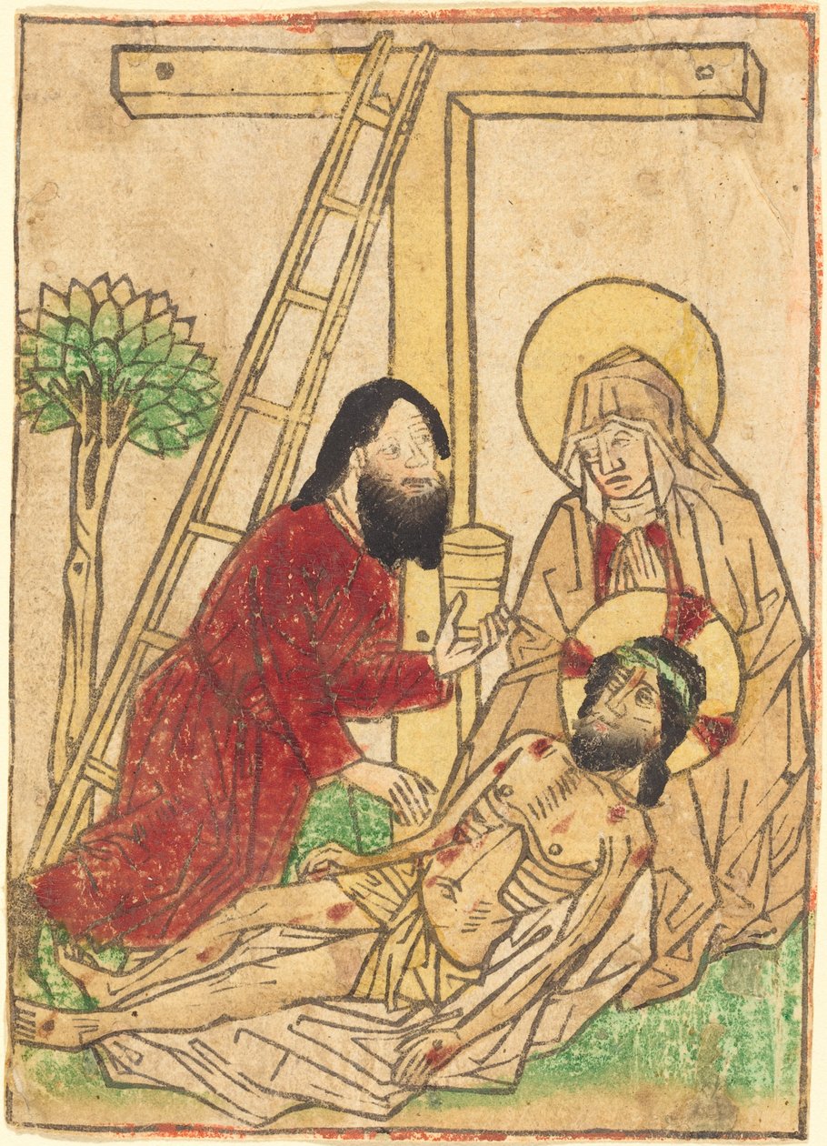 Pieta se svatým Janem od German 15th Century