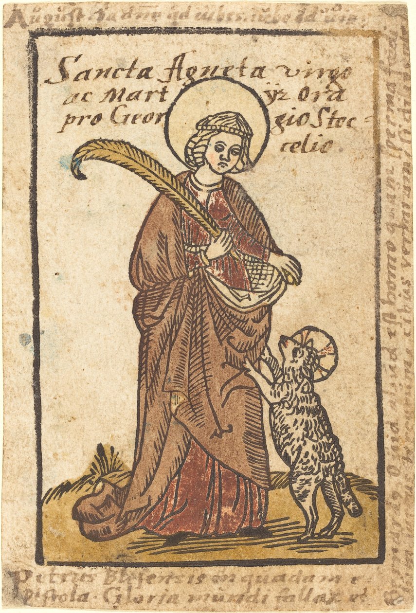 Svatá Anežka od German 15th Century