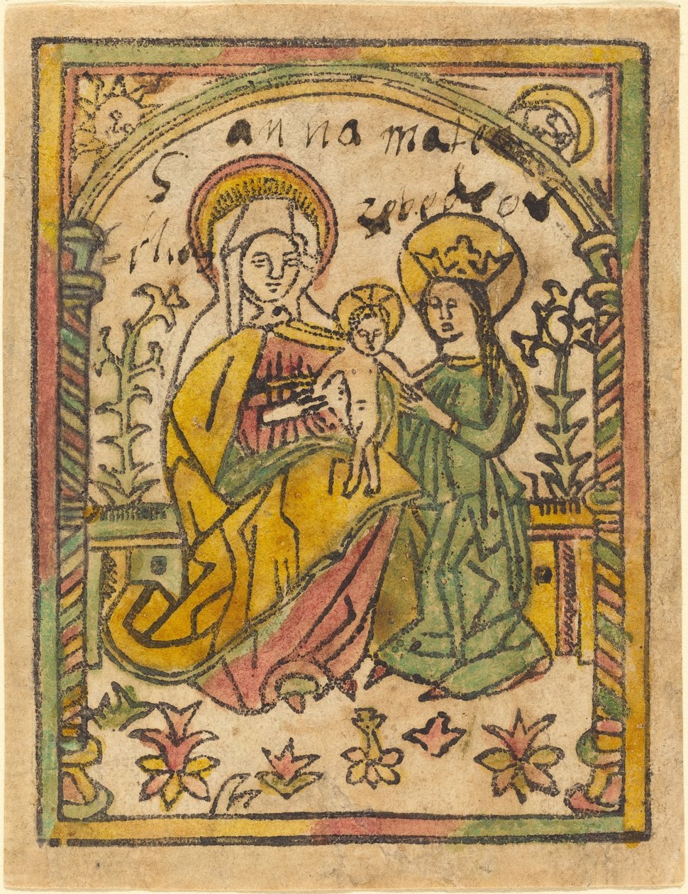 Svatá Anna s Madonou a dítětem od German 15th Century