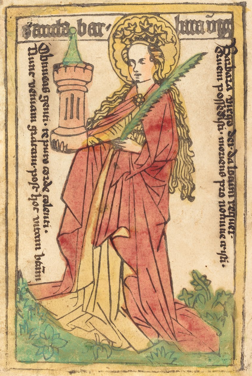 Svatá Barbora od German 15th Century