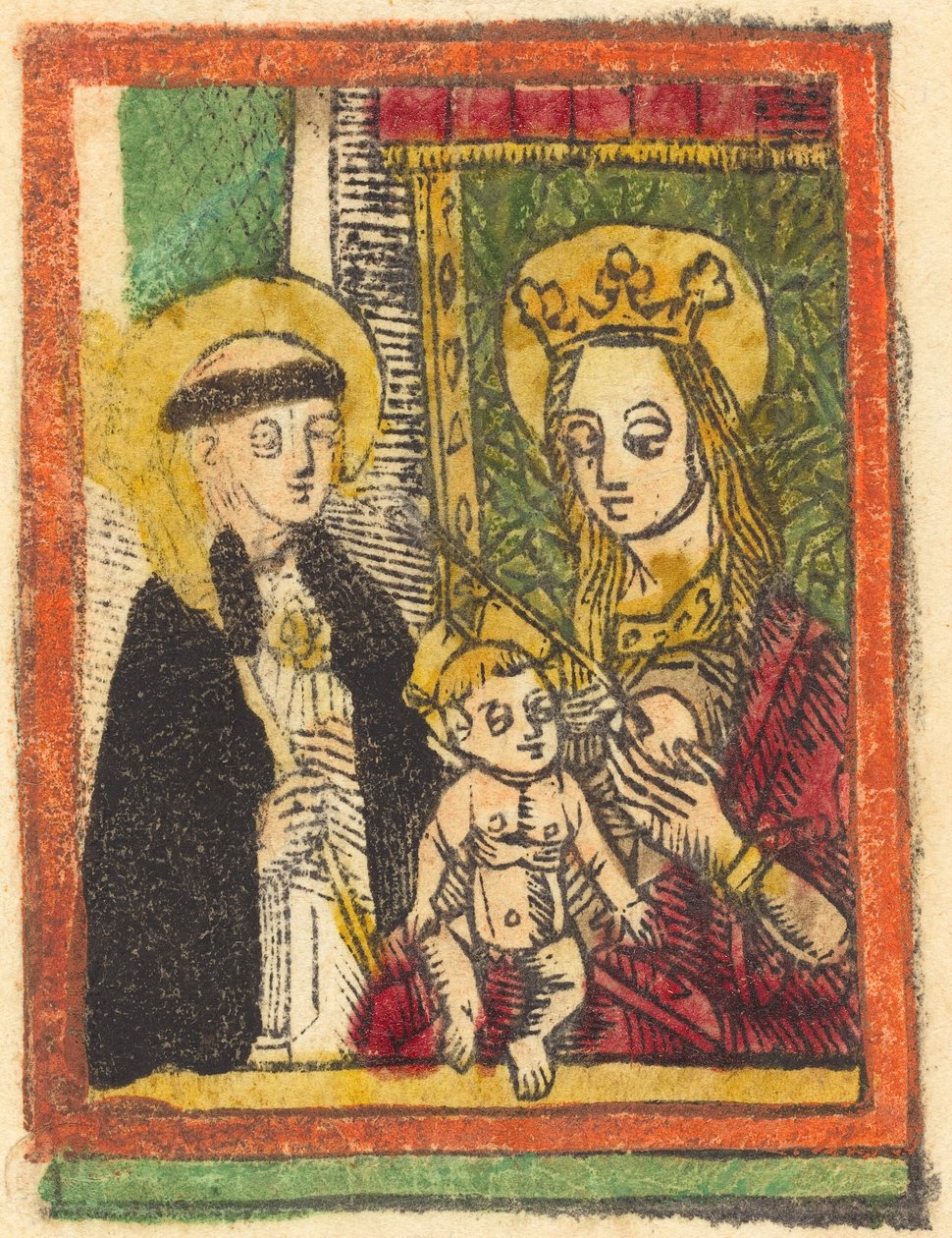 Svatý Bernard s Madonou s dítětem od German 15th Century