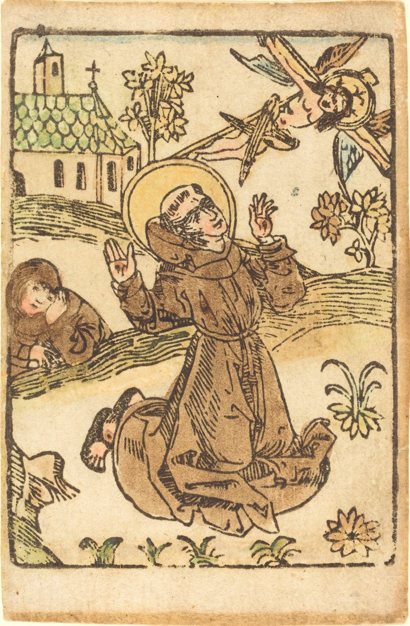 Svatý František přijímá stigmata od German 15th Century