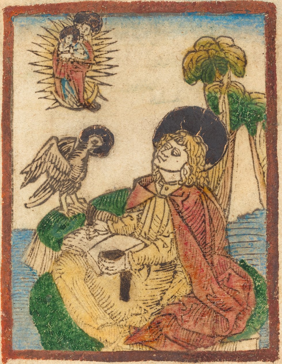 Svatý Jan na ostrově Patmos od German 15th Century