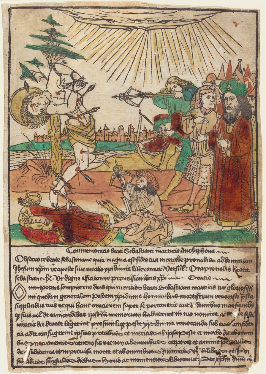 Svatý Šebestián od German 15th Century