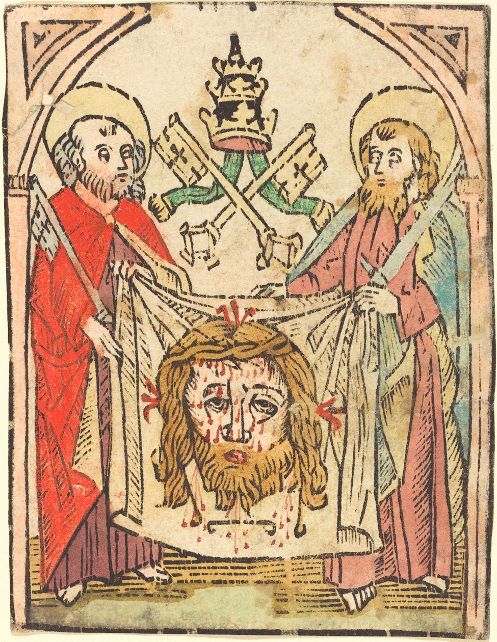 Svatí Petr a Pavel se Sudarium od German 15th Century