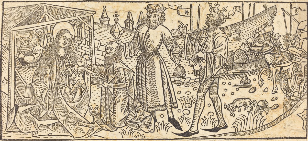 Klanění tří králů od German 15th Century
