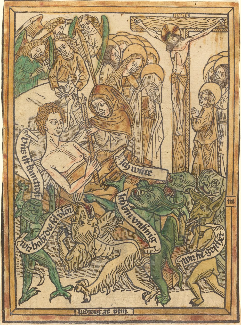Poslední agónie umírajícího muže od German 15th Century