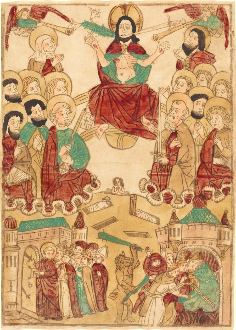 Poslední soud s apoštoly od German 15th Century
