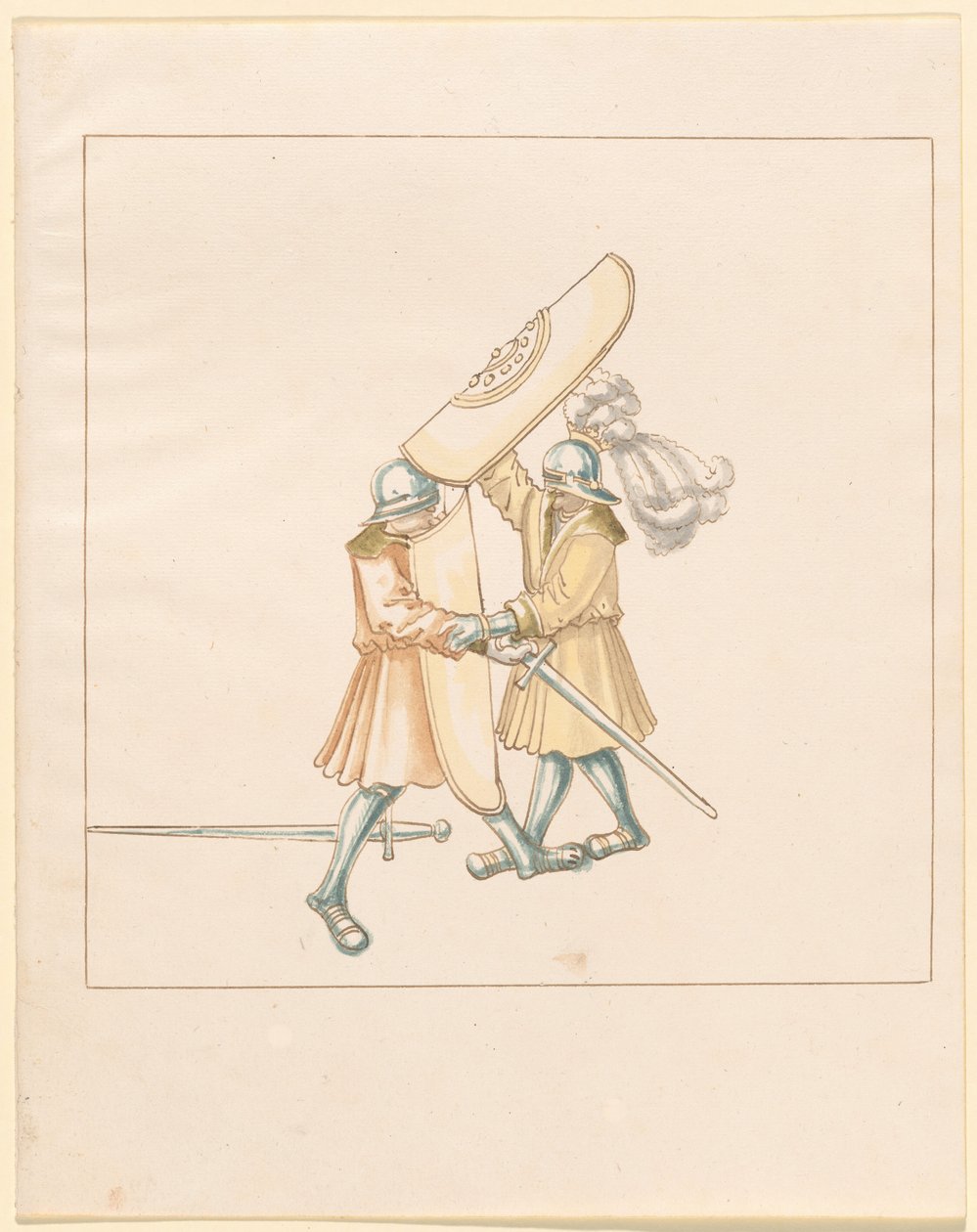 Freydal, Kniha klání a turnaj císaře Maxmiliána I.: Pěší boje (Třety) (III. díl): Deska 156 od German 16th Century
