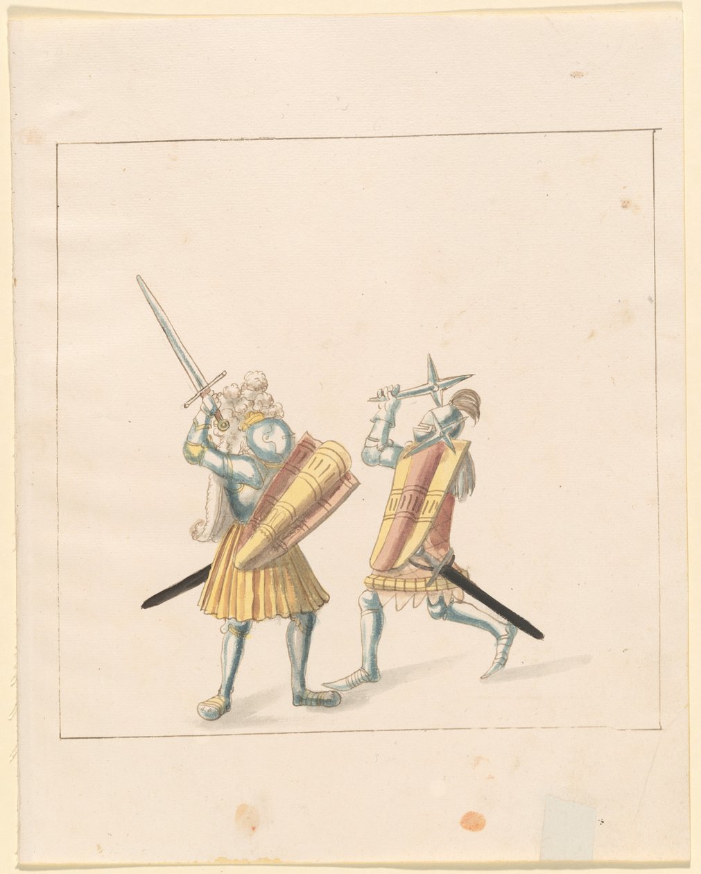 Freydal, Kniha klání a turnaj císaře Maxmiliána I.: Pěší boje (Třety) (III. díl): Talíř 155 od German 16th Century