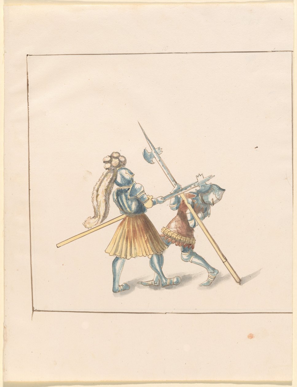 Freydal, Kniha klání a turnaj císaře Maxmiliána I.: Pěší boje (Třety) (III. díl): Deska 142 od German 16th Century