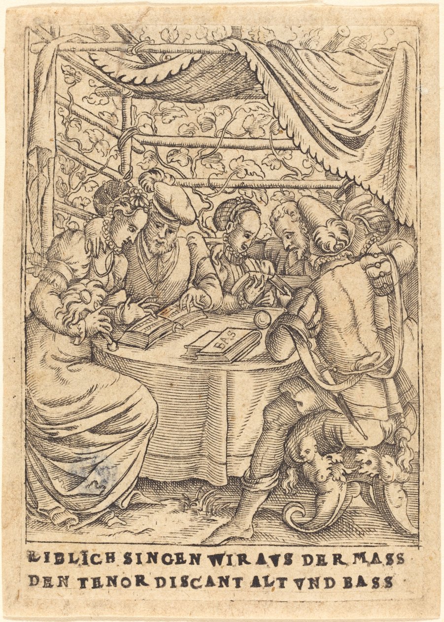 Obvykle zpíváme tenorový diskant alt a bas před davem od German 16th Century