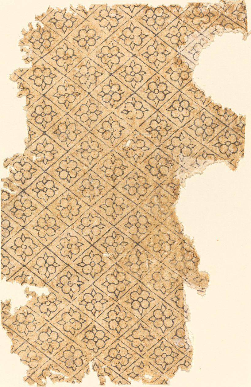 List s květinovým a diamantovým vzorem od German 16th Century