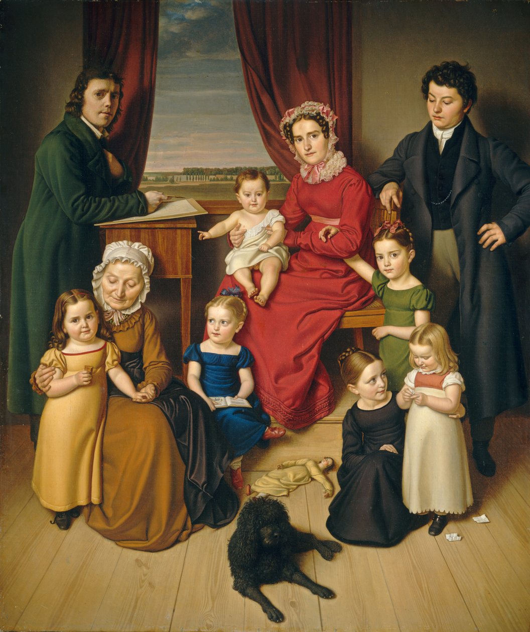 Umělec a jeho rodina od German 19th Century