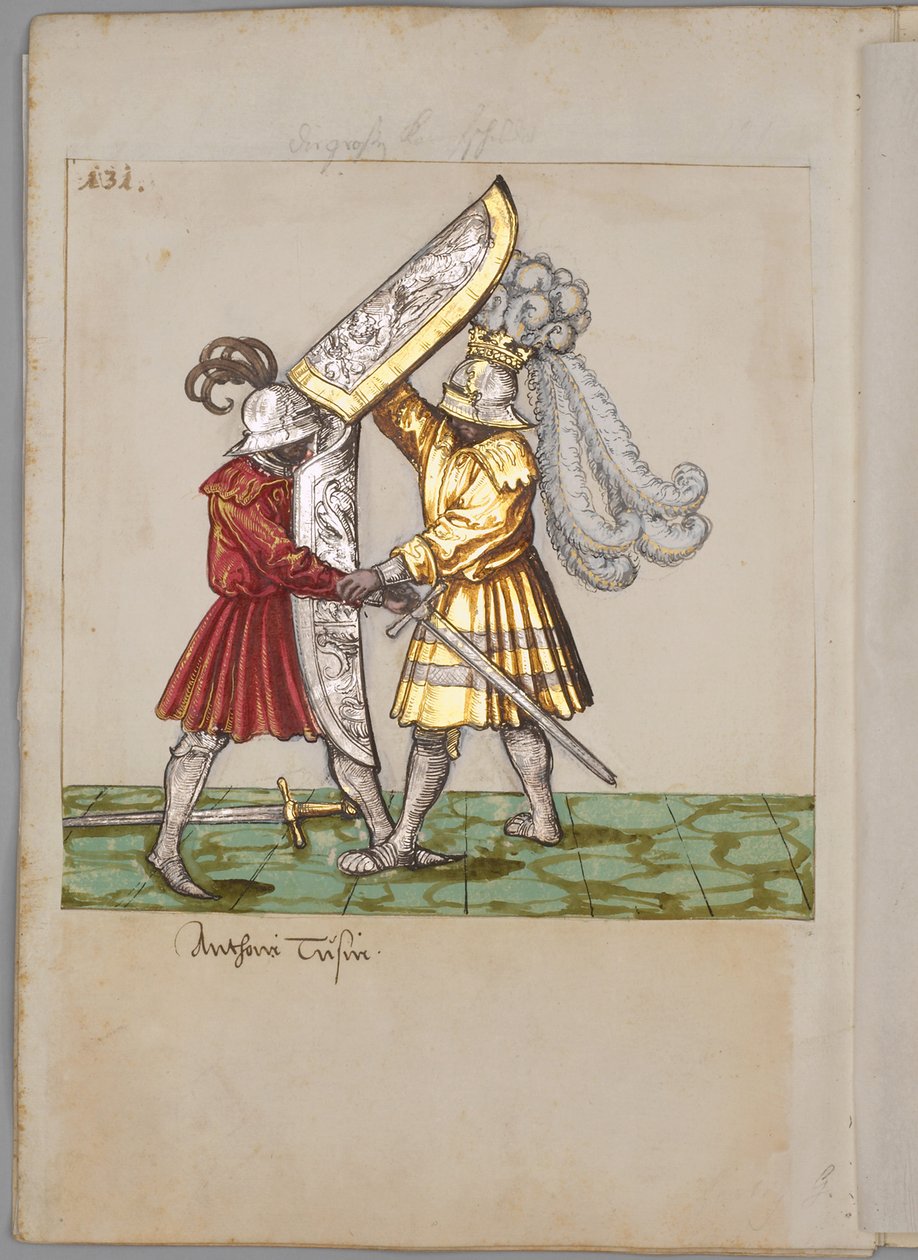 Ilustrace z Turnajové knihy císaře Maxmiliána I., 1512-1515 od German Master
