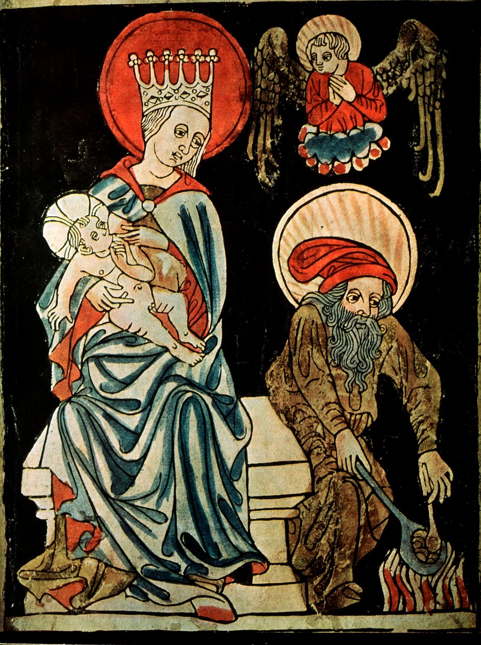 Odpočinek na letu do Egypta, c1410 od German Master