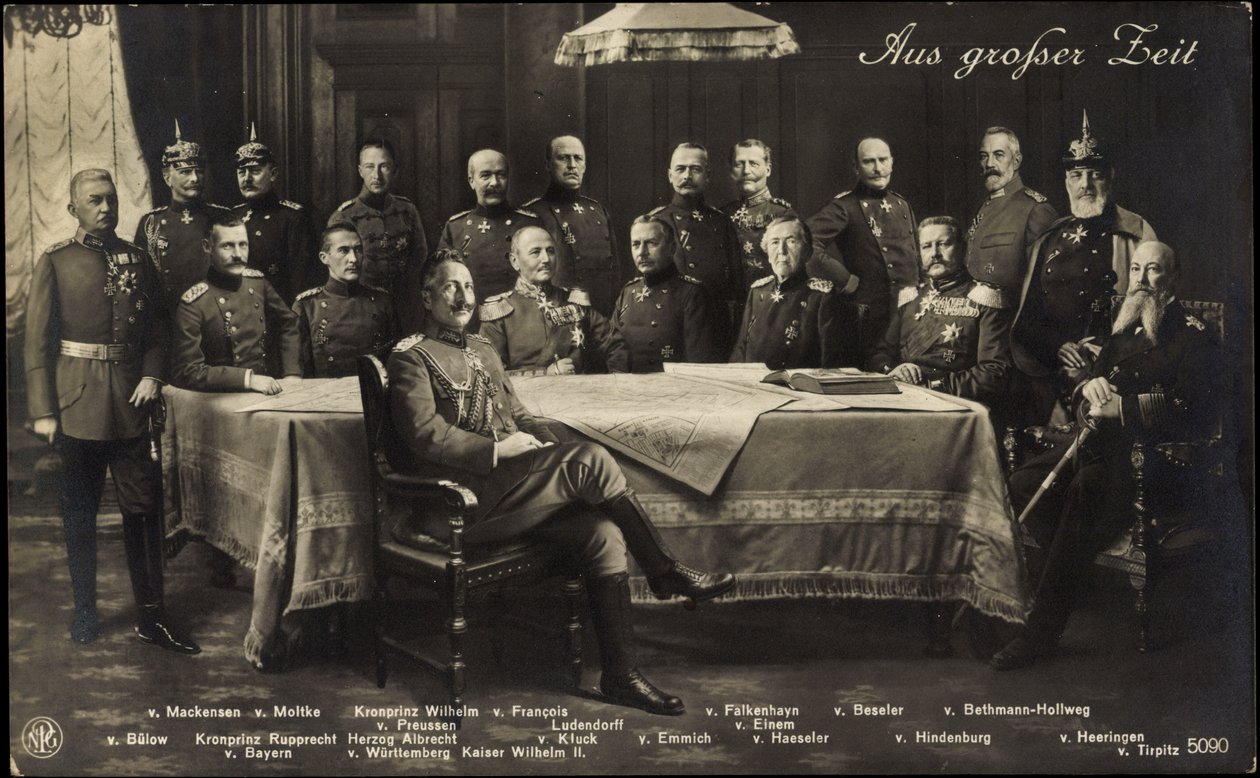 Koláž, Wilhelm 1 a 2, Bülow, Hindenburg a další od German Photographer