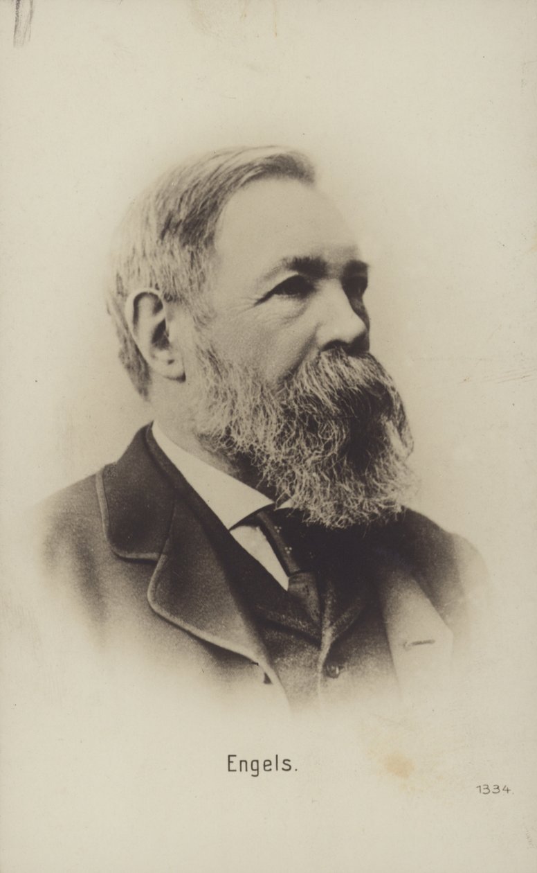 Friedrich Engels (1820-1895), německý politický teoretik, sociální vědec a spisovatel (čb fotografie) od German Photographer