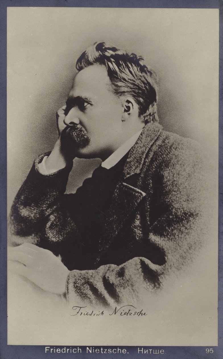 Friedrich Nietzche (1844-1900), německý filozof a spisovatel (čb fotografie) od German Photographer