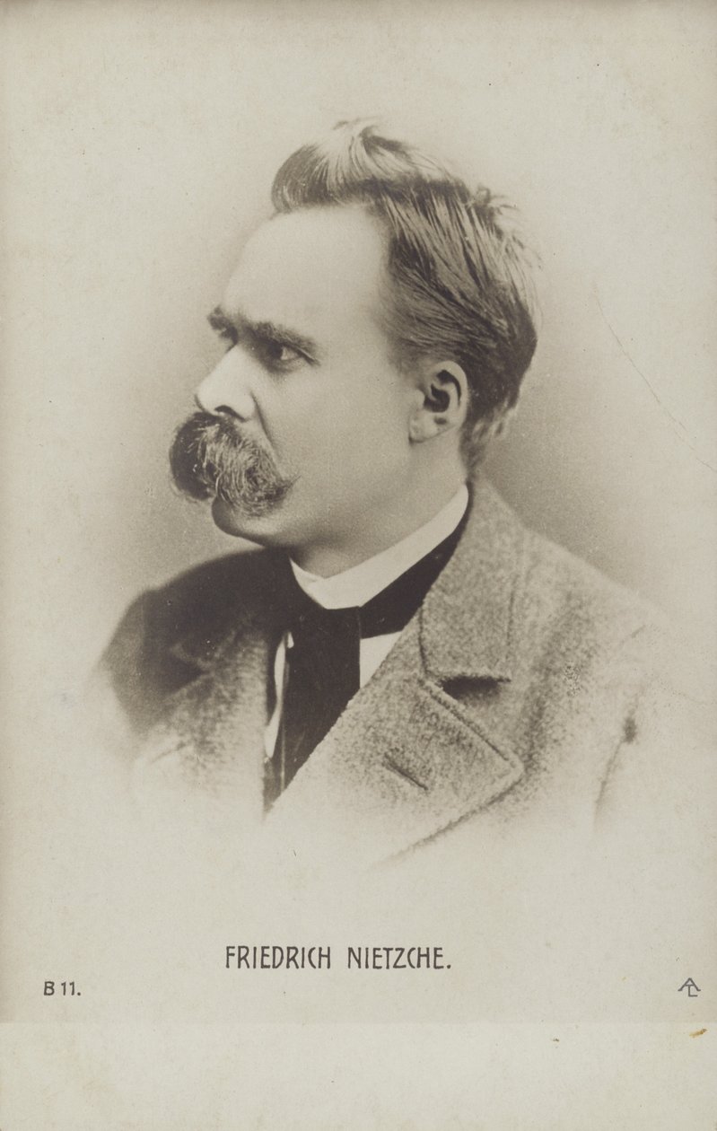 Friedrich Nietzche (1844-1900), německý filozof a spisovatel (čb fotografie) od German Photographer