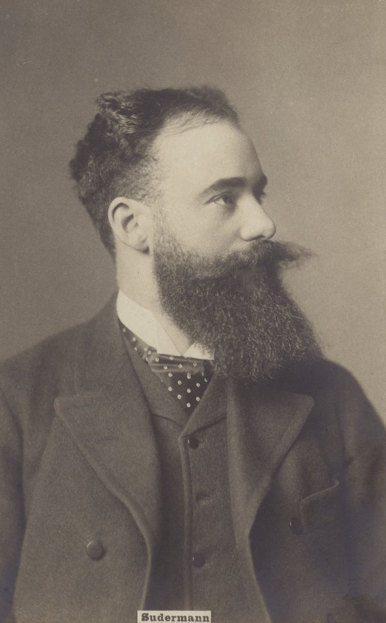 Hermann Sudermann (1857-1928), německý dramatik a spisovatel (čb fotografie) od German Photographer