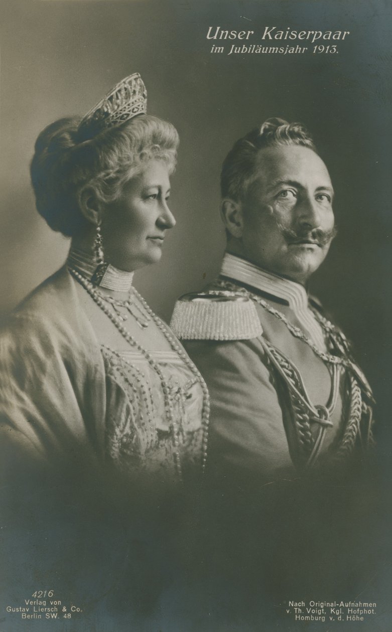 Císař Vilém II. a německá císařovna Augusta Viktorie v roce svého stříbrného jubilea od German Photographer