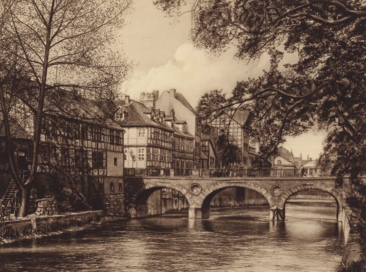 Marstallův most, Hannover (čb fotografie) od German Photographer