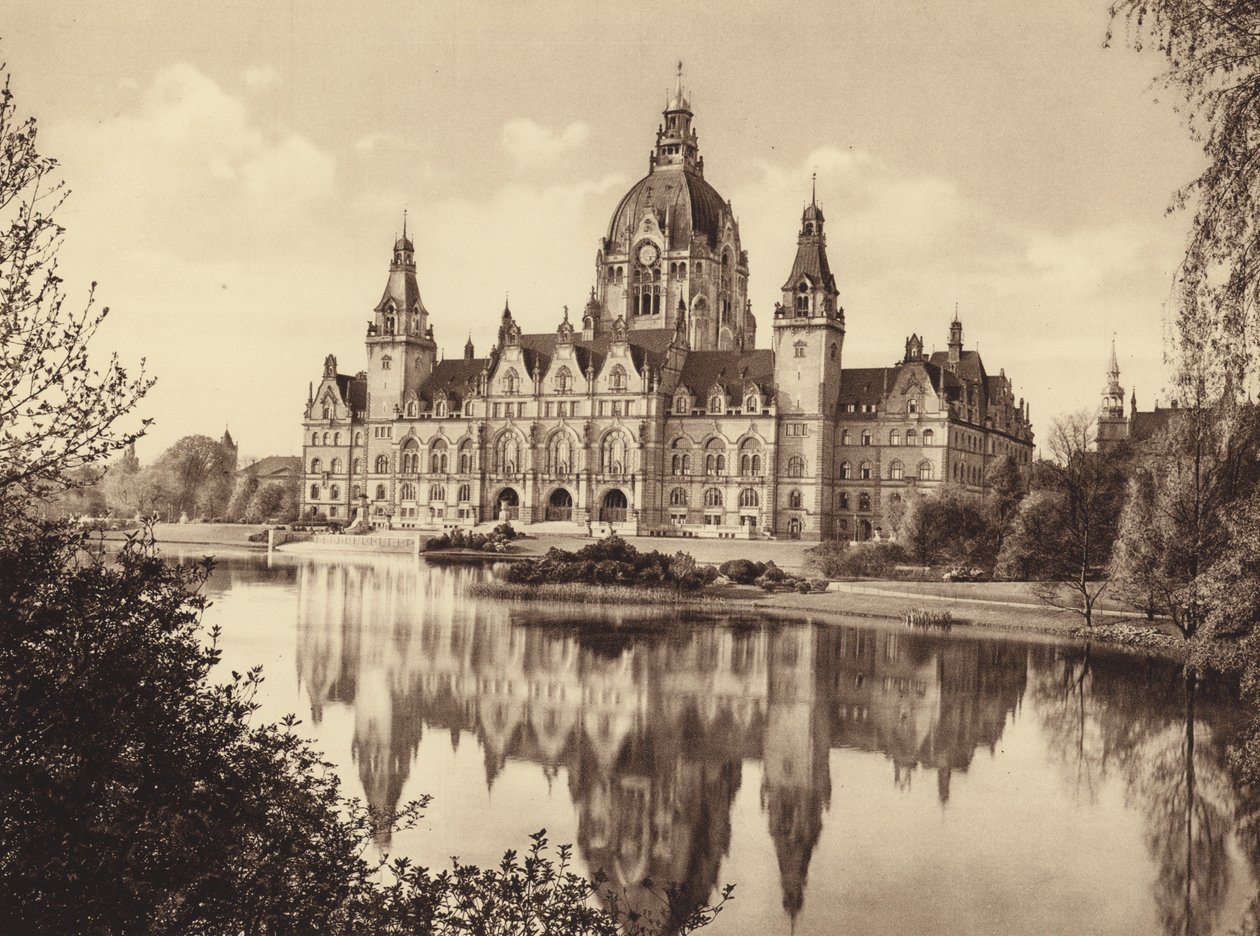 Nová radnice, Hannover (čb fotografie) od German Photographer