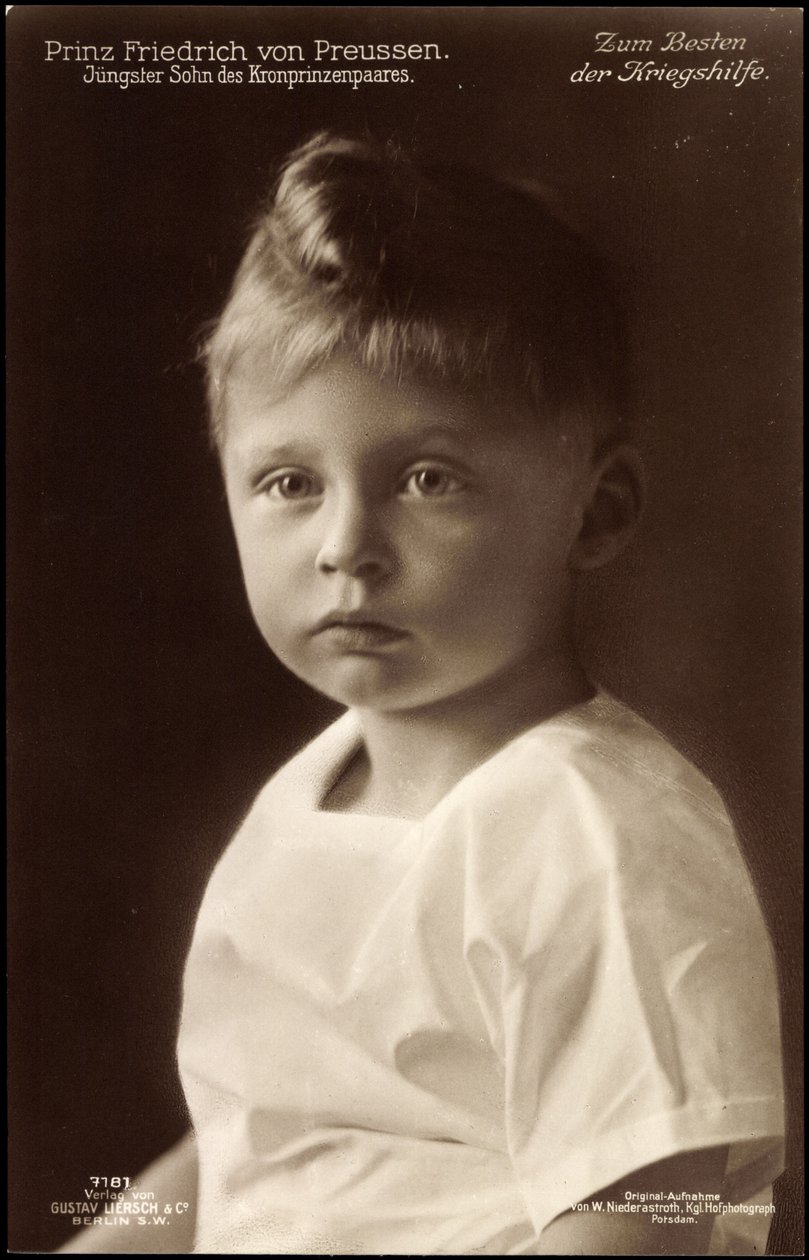 Princ Fridrich Pruský, portrét, Liersch 7181 od German Photographer