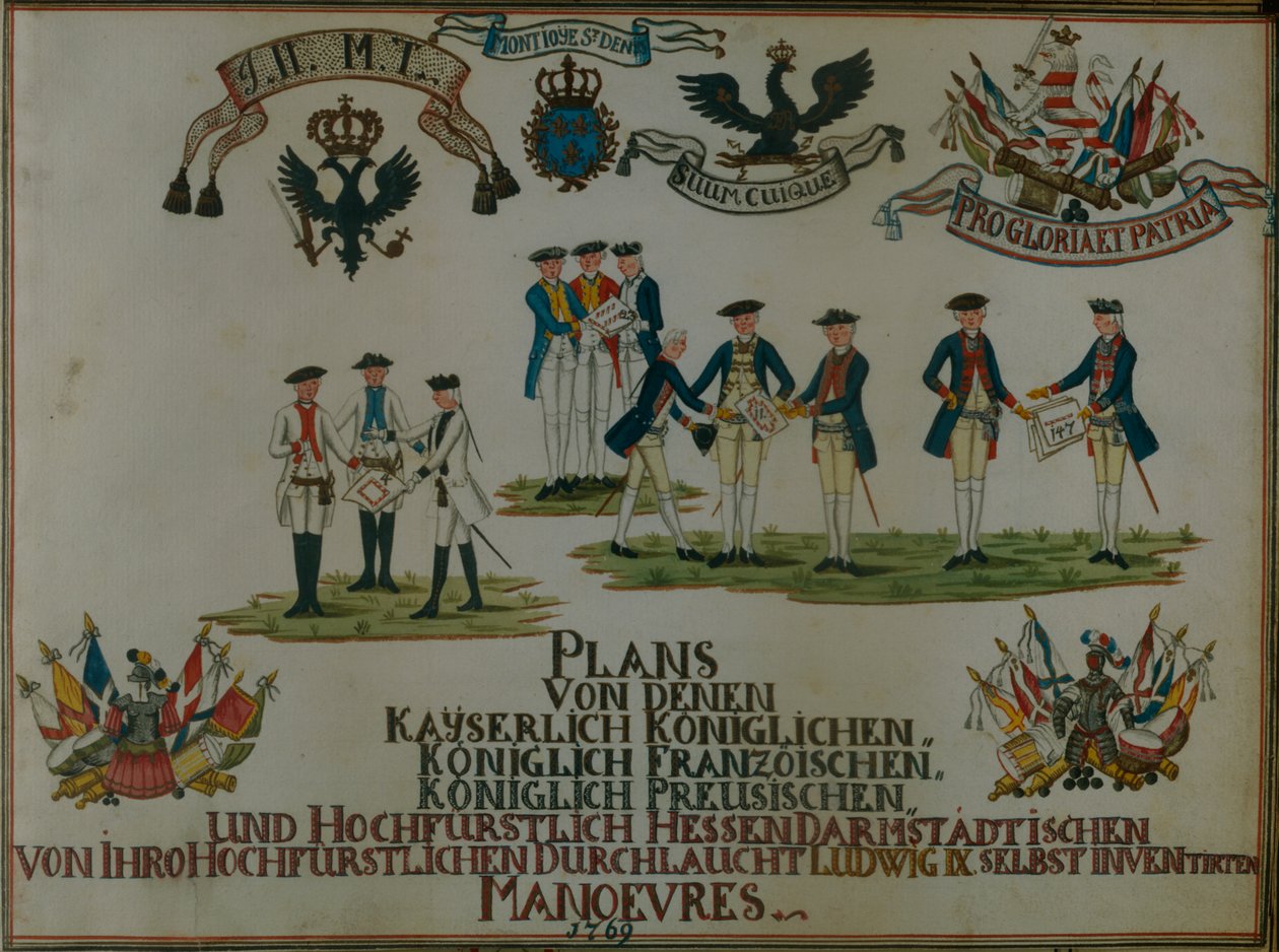 Sbírka manévrových plánů Ludvíka IX. z Hesenska-Darmstadtu od German School