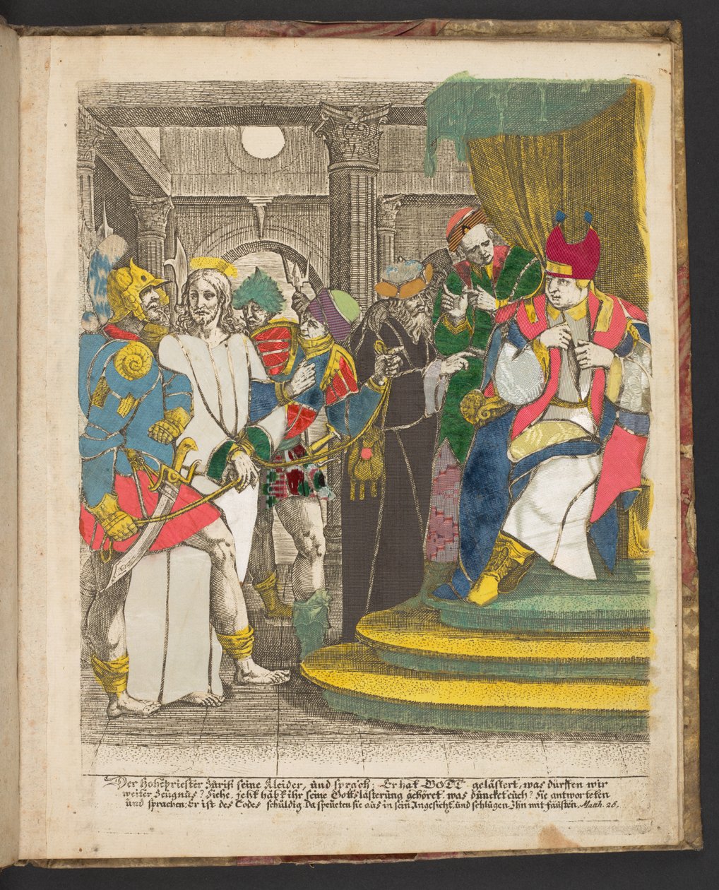 Stránka ze série rytin s tématy ze života Ježíše Krista, c. 1725 od German School