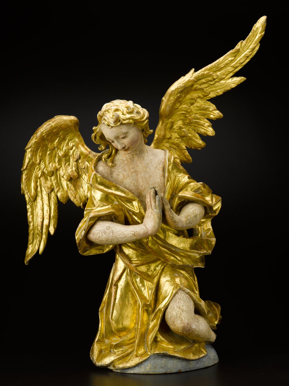 Adoring Angel, cca 1735-1760 (dřevo, polychromie a plátkové zlato) od German School