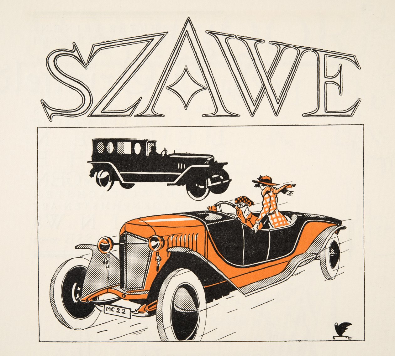 Reklama na Szawe, ze Stylu, pub.1922 (pochoir print) od German School
