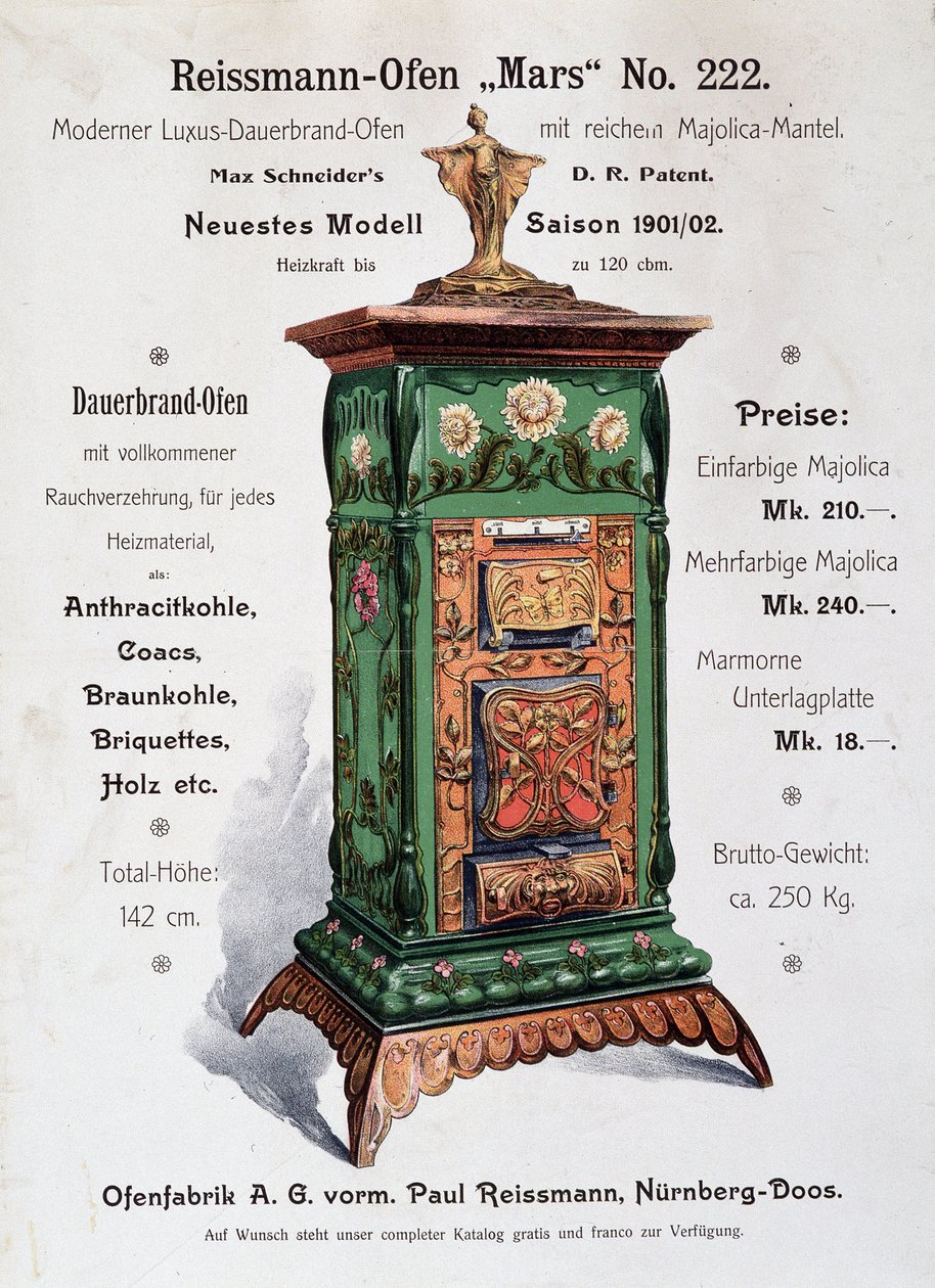Reklama pro Reissmann-Oden (Reissmann Oden) -Německo, konec 19. století. od German School