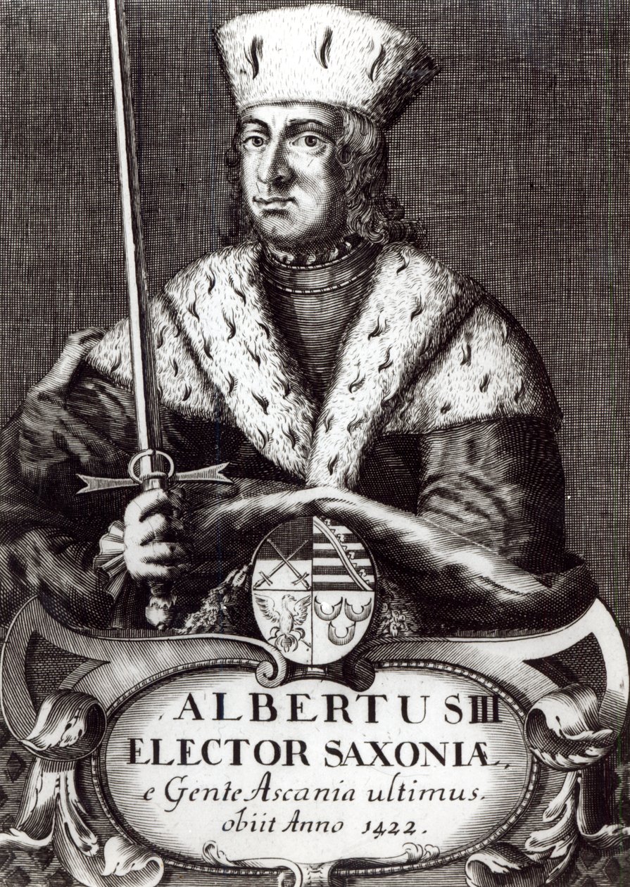 Albert III., poslední saský kurfiřt z ascanské dynastie od German School