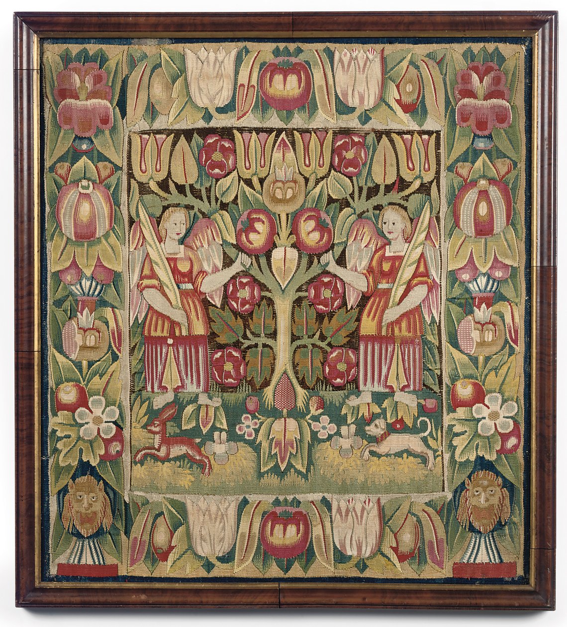 Alegorický gobelínový povlak na polštář, severní Německo, pravděpodobně Hamburk, kolem 1600-50 od German School