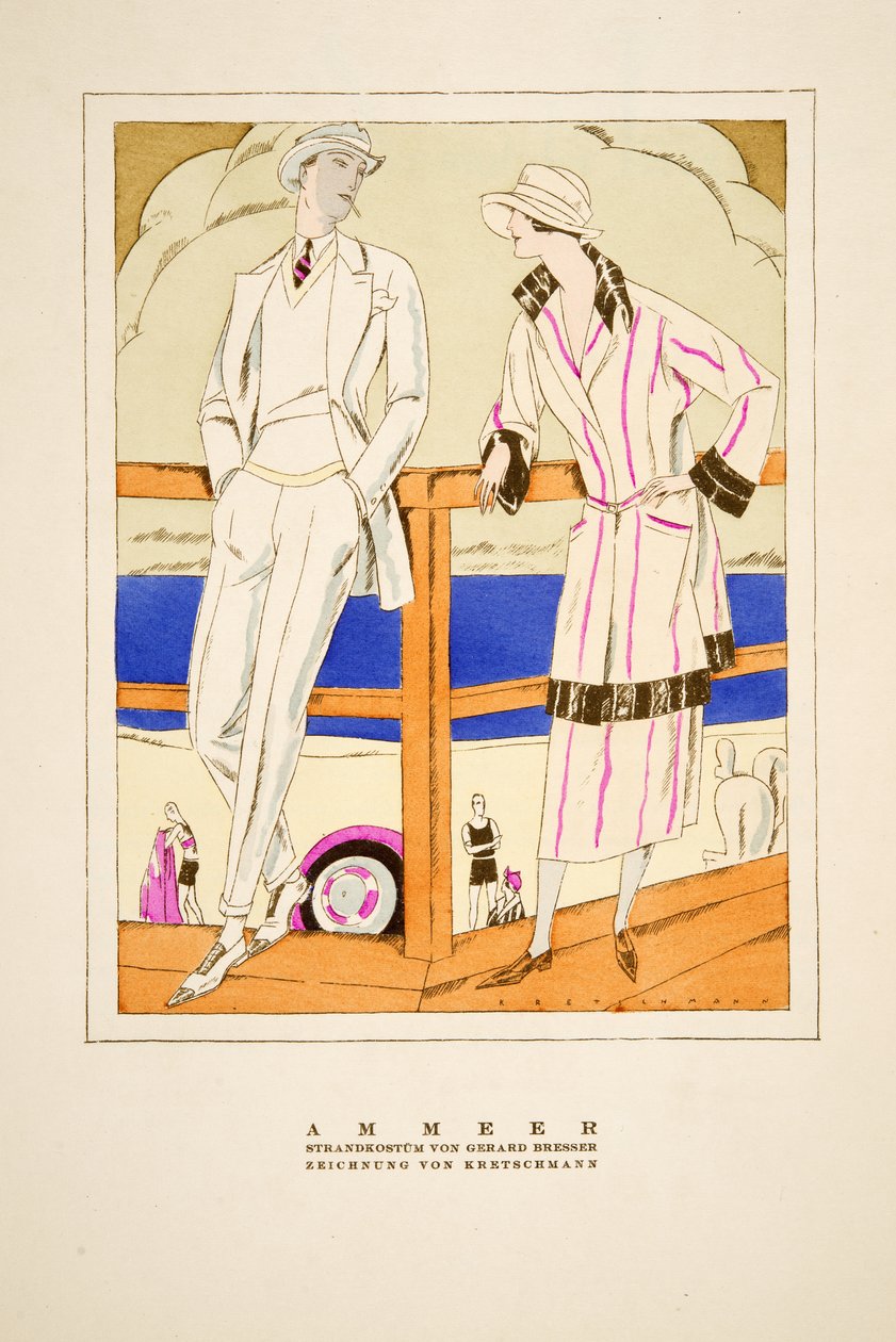 Ammeer, Outfits by Gerard Bresser, from Styl, pub. 1922 (pochoir print) od German School