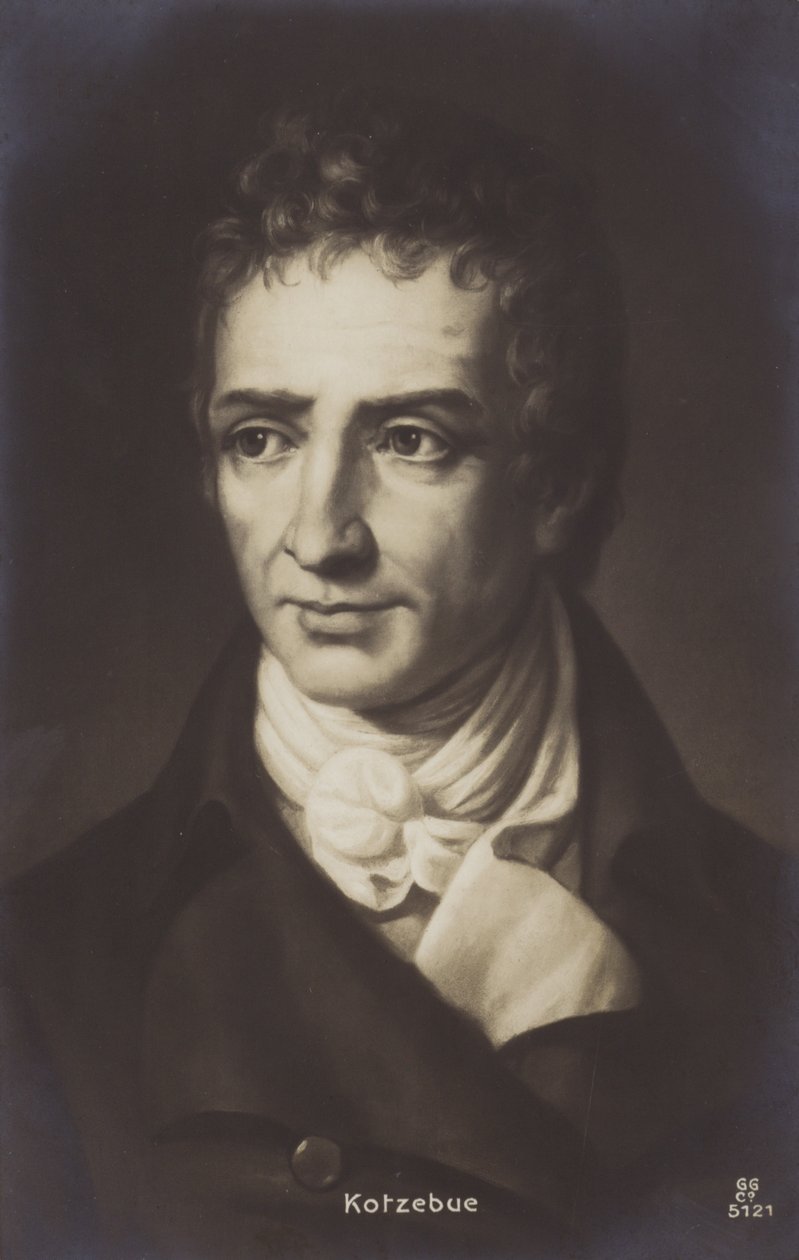 August Kotzebue (1761-1819), německý dramatik a spisovatel (litografie) od German School