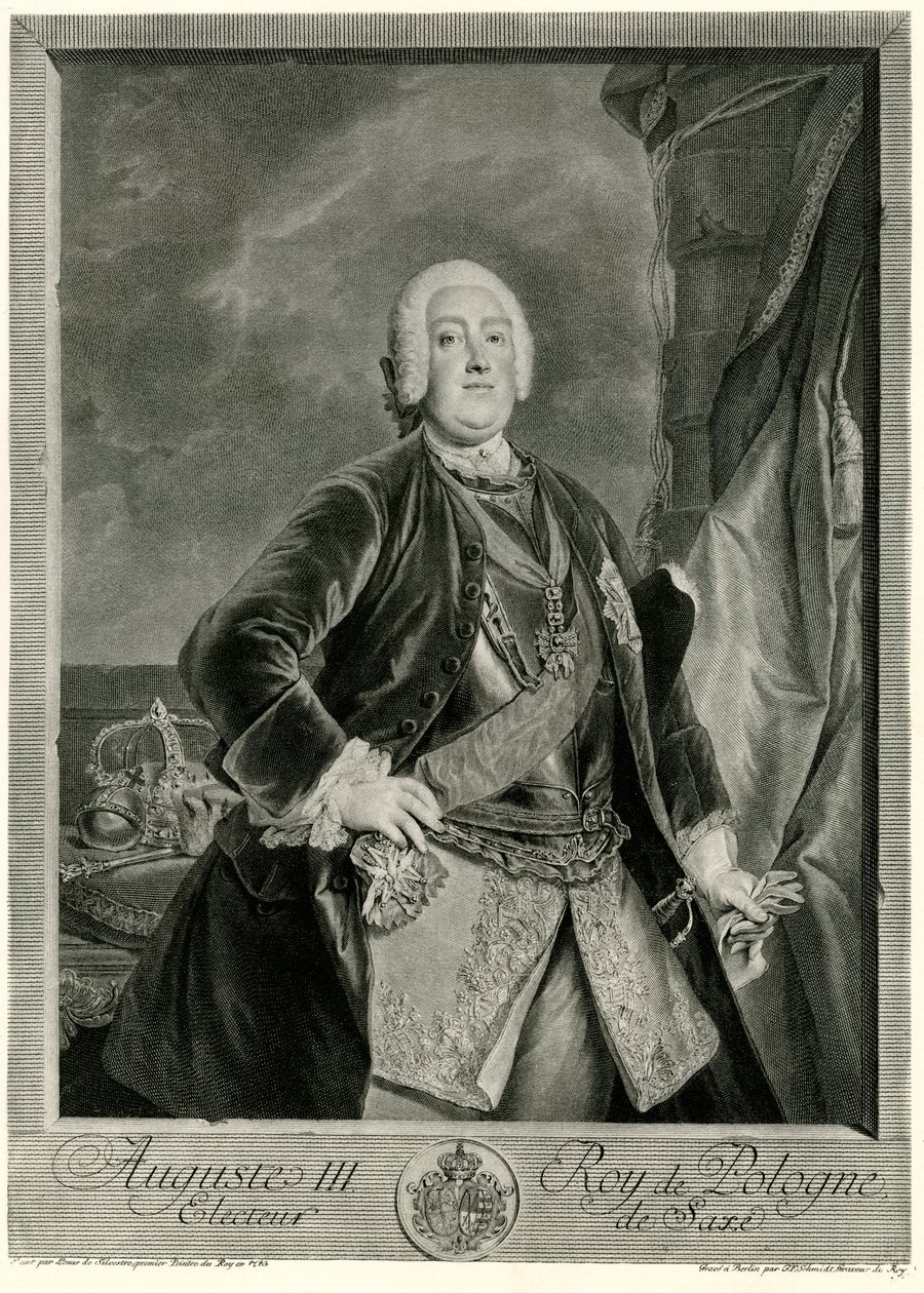 Augustus III. (1696-1763) polský král (fototyp) od German School
