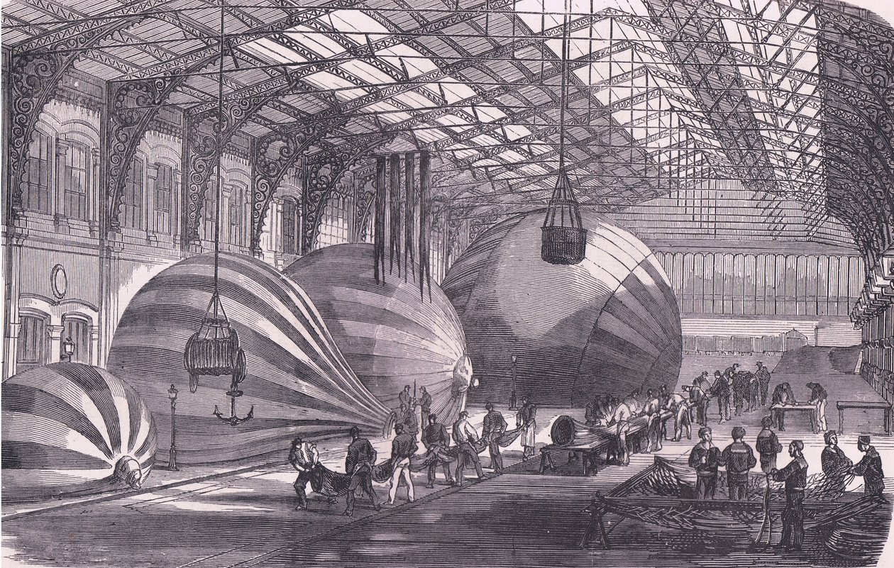Balonová manufaktura, Cassells Historie války mezi Francií a Německem vydaná společností Cassell and Company Limited, kolem roku 1890 (litho) od German School