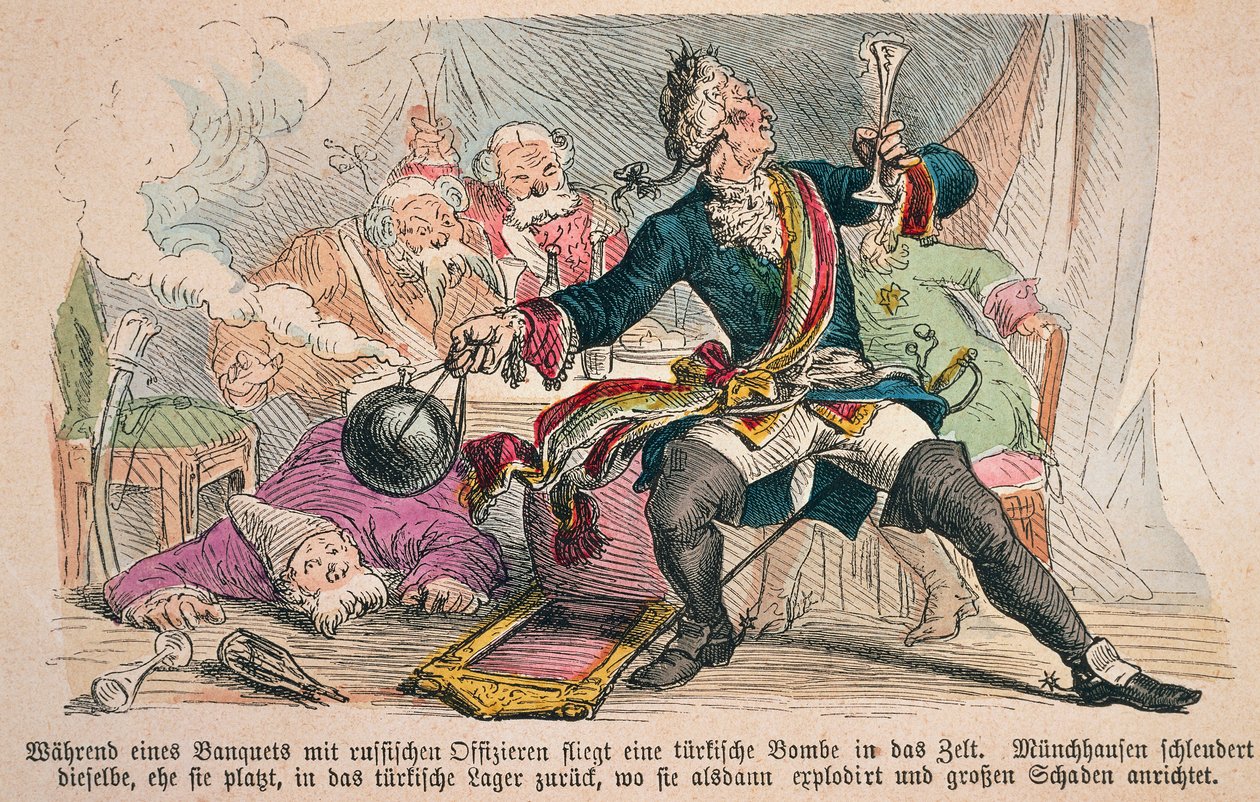 Baron Munchausen (barevné lito) od German School